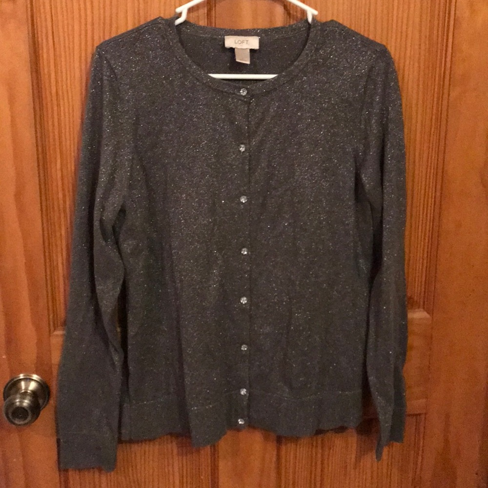 Loft silver shimmer cardigan